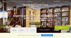 Desktop Screenshot of fr.granhotelcondeduque.com